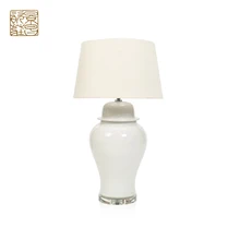 Promoción Lámparas De Mesa De Cerámica China, Compras online China Grande Azul Antiguo Blanco Cerámica Craquelado Lámpara