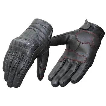 mens black leather riding gloves