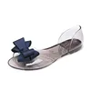 Crystal Newest Ladies Flat Sandals New Arrival Women Jelly Sandals Shoes with bow