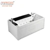 Hot sale corner bathtub acrylic with colorful led light / acrylic whirlpool bath