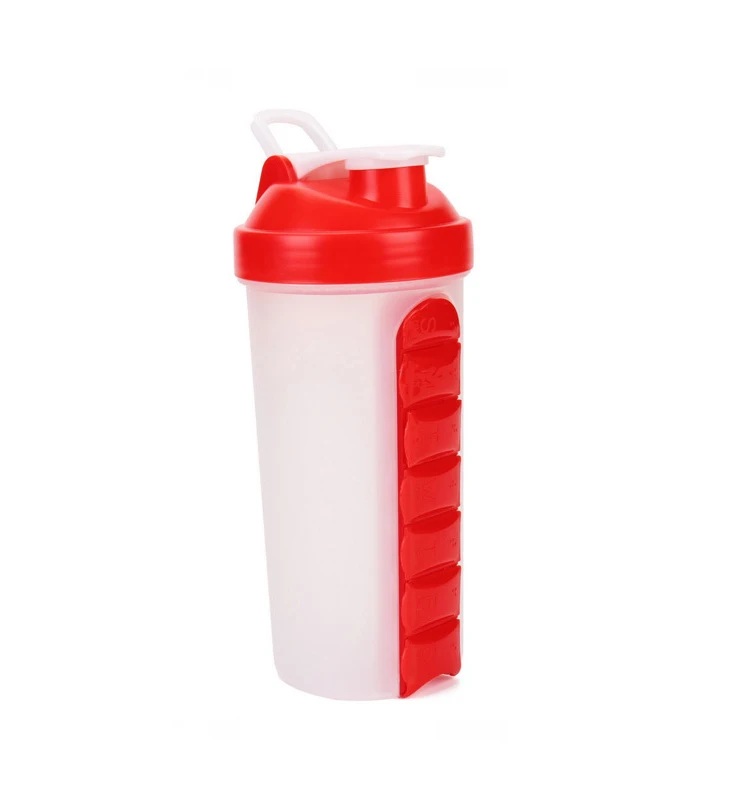 600ml Plastic Protein Shaker Bottle With Strainer Mixer Inside(thsb600