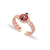 Ladybug Design Adjustable Ring Wholesale 925 Silver Sterling Jewelry Women