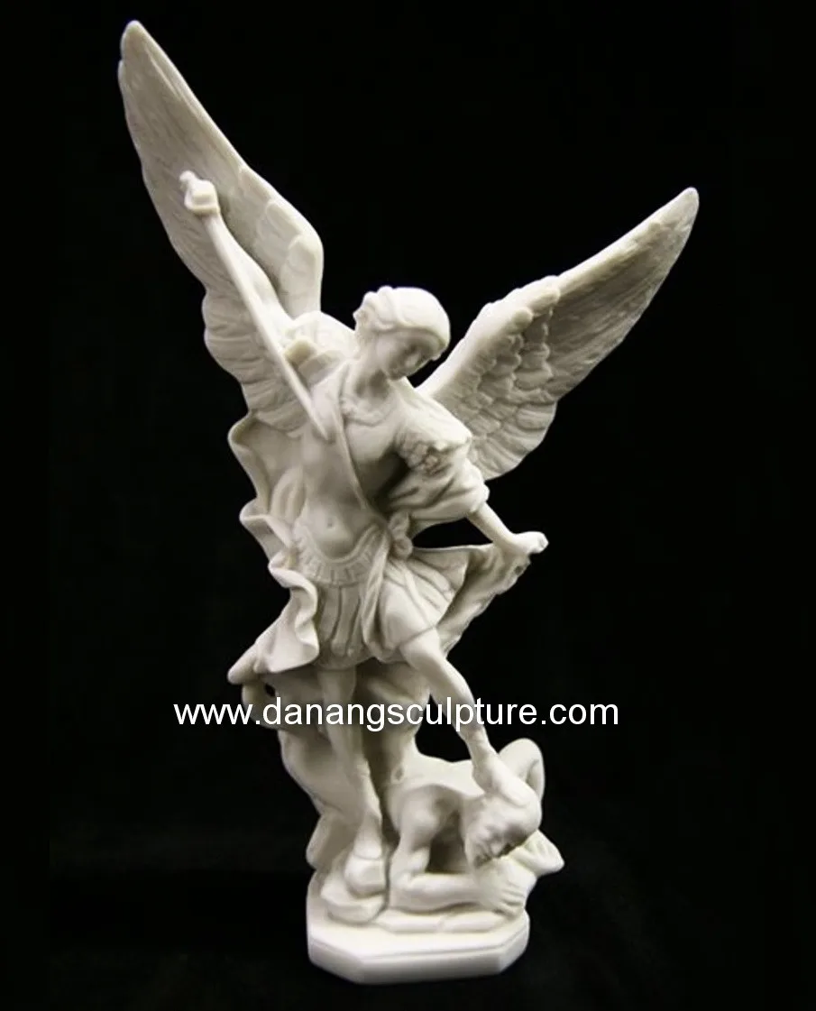 大天使マイケルが悪魔の石像dsf Tt026を殺害 Buy 大天使ミカエル石像 大天使ミカエル石の彫刻 大理石大天使ミカエル像 Product On Alibaba Com