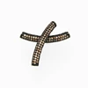 Citrine CZ Micro Pave Setting 5x30mm Curve Pipe