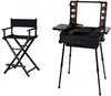 Factory price shockproof Waterproof Custom Logo size makeup station with lights