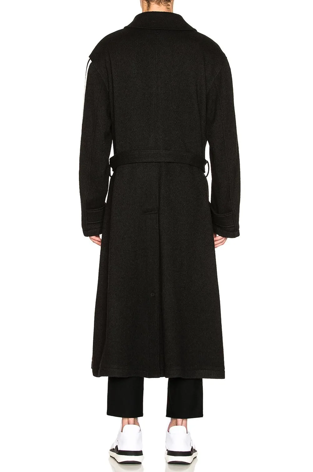 Custom Calf-length Long Wool Coat Men Fashion Design Striped Sleeve ...