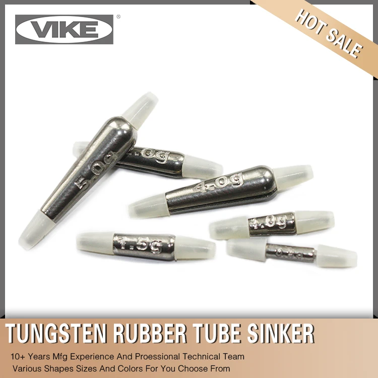 Precision 1/8 Oz Rubber Tube Sinkers Tungsten Fishing Sinker Buy