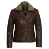 2019 new arrivals women fashion wear leather jacket removable fur collar totally custom made original cow-skin leathers jackets