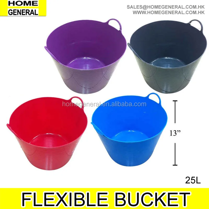 Bucket General Flexible Rubber Bucket All Purpose Bucket Tub Trug 