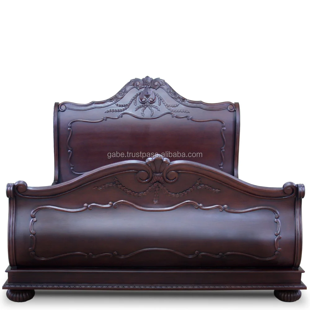 العطش الة الحلاقة المد  Sleigh Bed Slavia Full Carving Mahogany Wood Dark Color Hand Made  Production - Buy Carved Wood Bed,Indonesia Wood Bed,Bed Product on  Alibaba.com