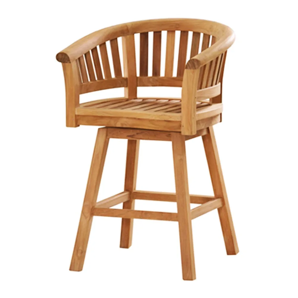 花园家具柚木半月旋转酒吧椅-印度尼西亚家具