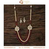 imitation pearl with side pendant set kundan Jewelry 41024 Ruby