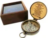 Dollond London Ship Brass Compass with Glass wooden Box