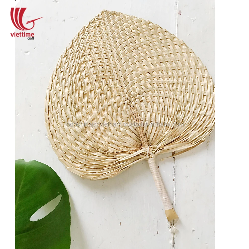 Vietnamese Hand Woven Palm/Coconut Leaf Details about   Hand Fan 