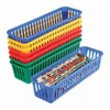 New Arrival Cheap Plastic Classroom Pencil and Marker Baskets Durable Primary Colors Pencil Organizer Crayon Storage Basket