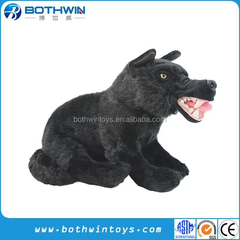 black wolf stuffed animal