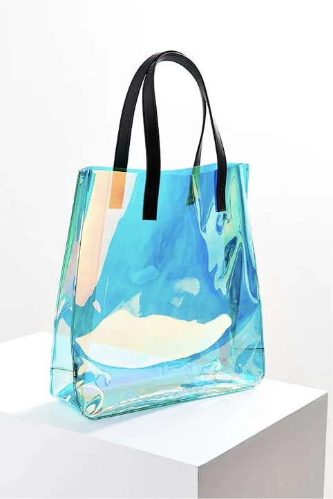 Tpu Clear Iridescent Bag Tote Bag Handbag - Buy Tpu Bag,Clear Bag ...