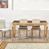 Dining Table + 6 Chairs Set / MDF Painting / Oak legs /Turkish Origin