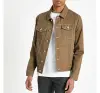 High Quality Customized Mens Brown contrast stitch denim jacket jeans jacket latest rich fashion direct from pakistan factory