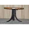 Vintage Industrial Bar Table Restaurant Cafe Adjustable Height Bar Table Unique Pine Wood Bar Table with Iron Base