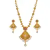 Ethnic Trendy Gold Plated Pendant Set - 13635