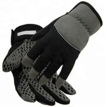 fingerless leather work gloves