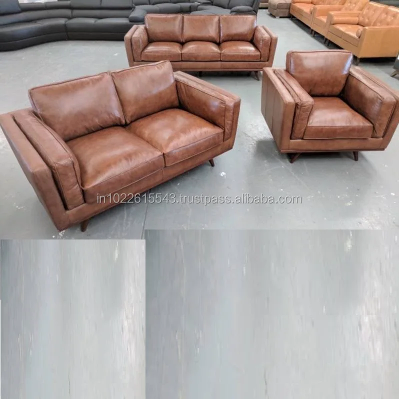 Aged Leather Suede Brown Vintage Sofa Style Aged Leather Suede Brown Vintage Sofa