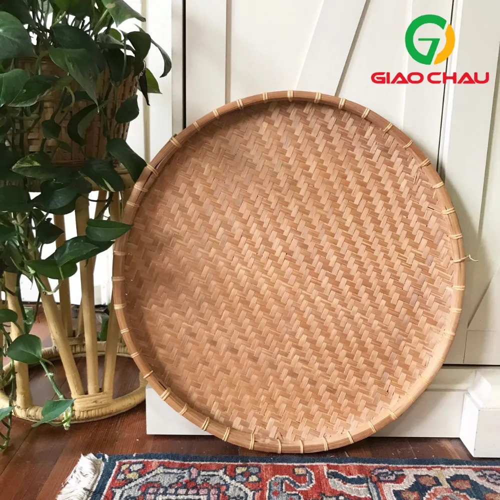 Ecofriendly Handmade Flat Woven Bamboo Basket Buy Bamboo Fruit