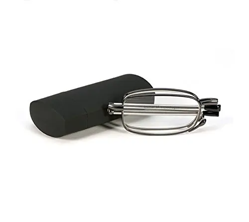 compact reading glasses with hard case