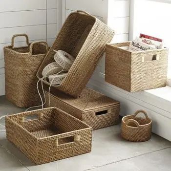 rattan laundry basket