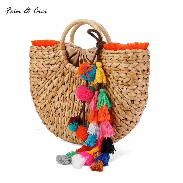 straw beach bag backpack