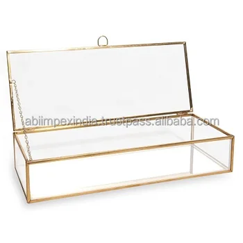 large glass jewelry box