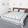 New high quality 100% cotton block printed bedding sets home and textile bed sheets