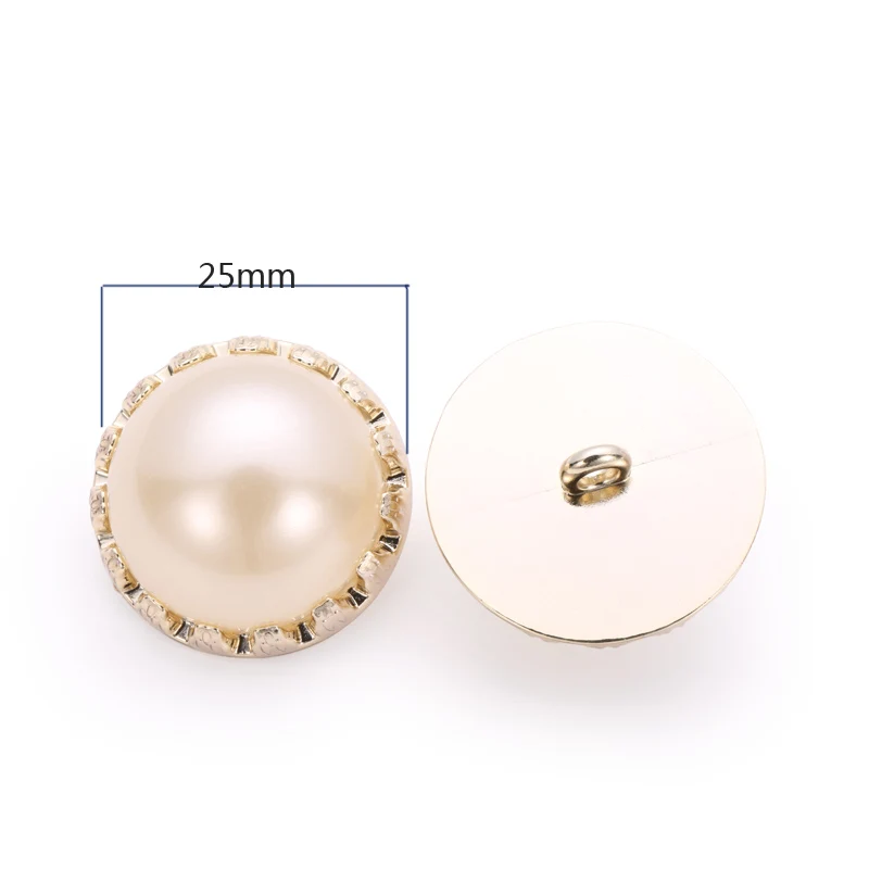 Fancy half round pearl shank button for coat