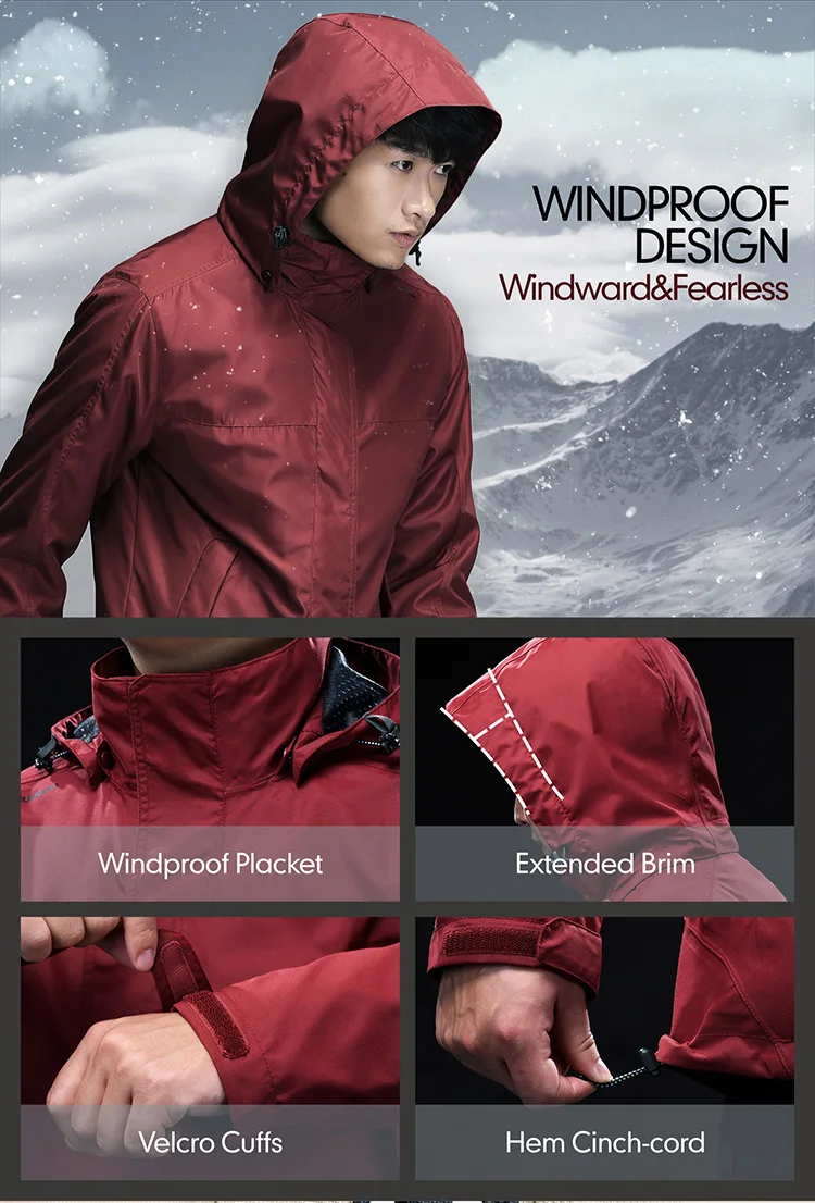 All Seam-sealed Hoody Jacket Waterproof Winter Jacket For Men - Buy ...