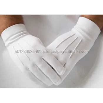 white cotton work gloves