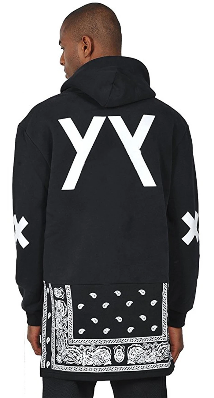 Custom Tribal Print Drop Tail Hoodie 100 Peruvian Organic Cotton Hip