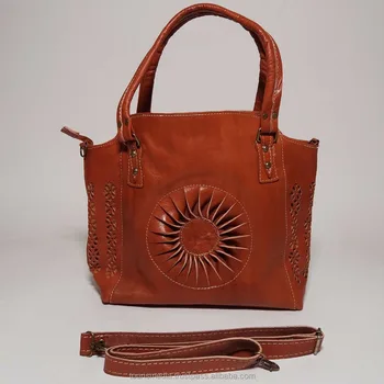 Handmade Moroccan Leather Handbag Bag Chmicha Mg0101 Hazel Vintage Bags Product On