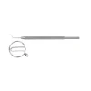 Round Handle Iris Spatula Shaft Angled 15mm Cylindrical Smooth Tip 122mm Overall Length Ophthalmic Spatula