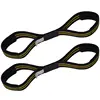 Le Bridge Pair Figure 8 Weight Lifting Straps Padded Bodybuilding Loop Gym Wraps