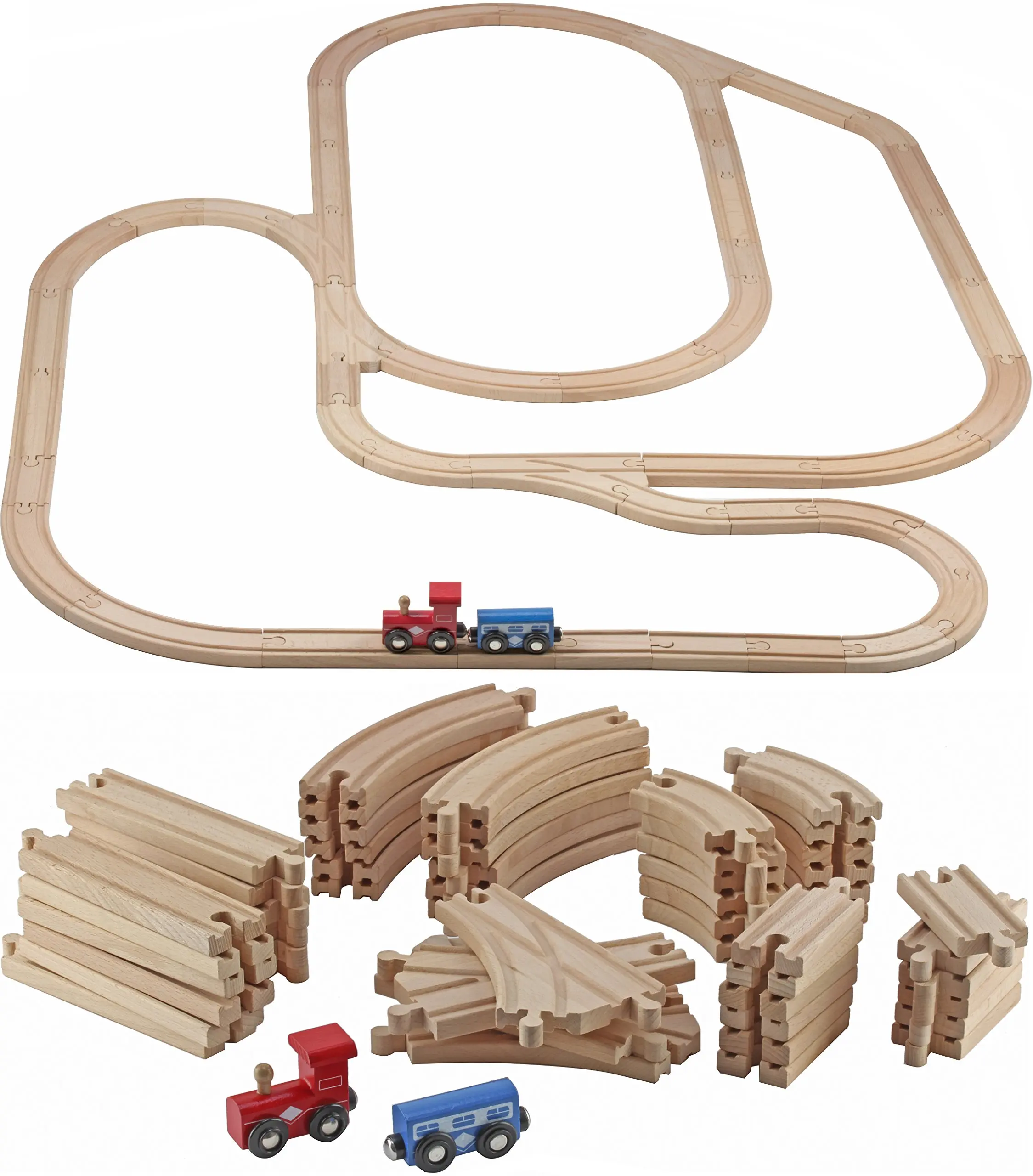 cheap wooden train track