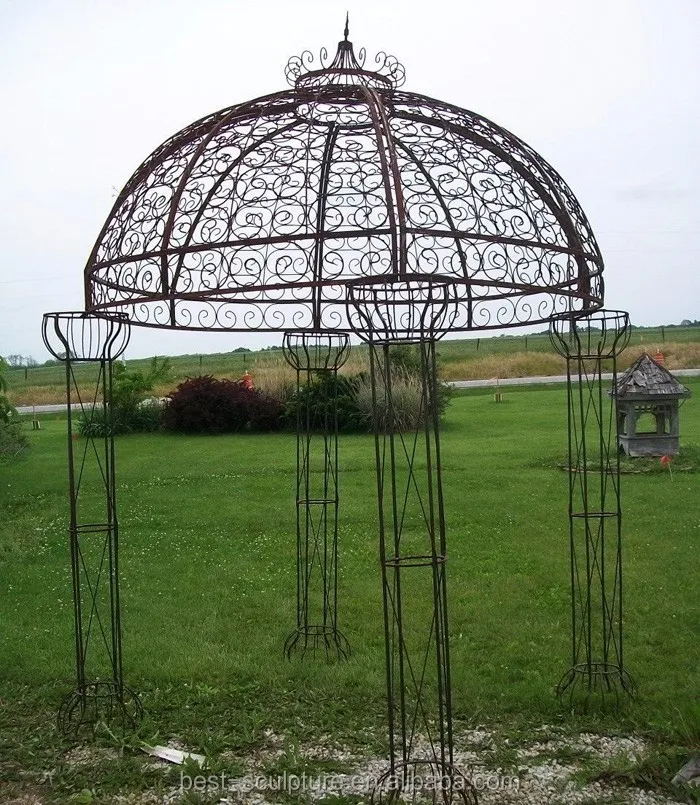 Gazebo Y Cenador De Hierro Forjado De Metal Decorativo Redondo Vintage