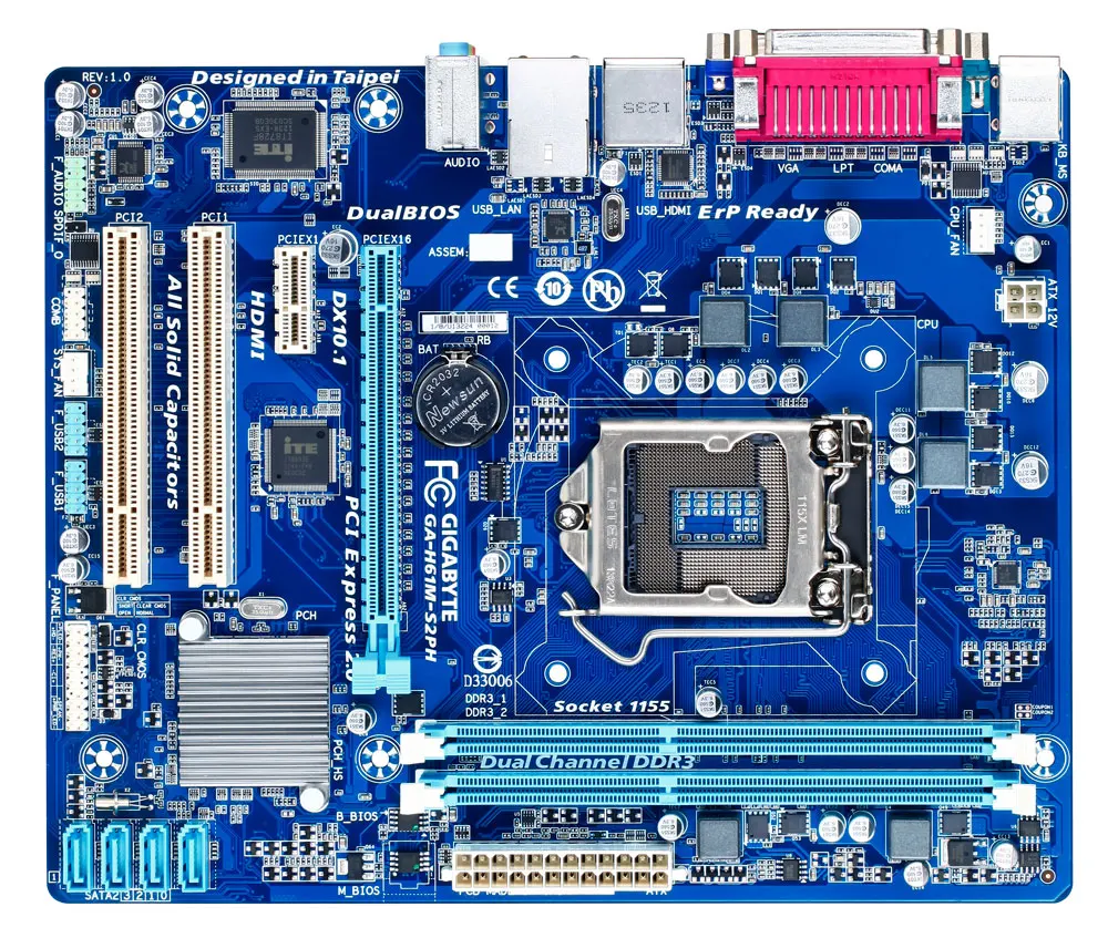 Материнская плата gigabyte ga h61m s это atx