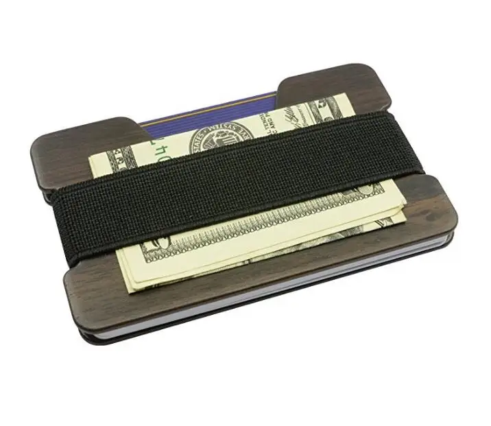 Ebony Wood Credit Card Holder Minimalist Wood Wallet Buy Wooden