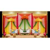 Indonesian Mehndi Stages Umbrellas Decoration, Colorful Muslim Wedding Mehandi Stage Set, Arabian Style Mehndi Night Stage