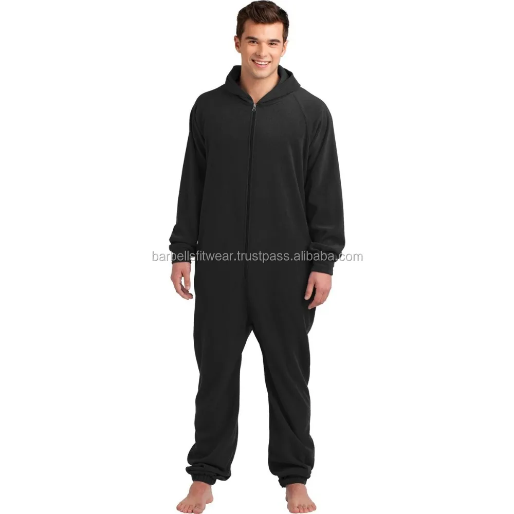 Unisex Adult One Piece Overall Cotton Fleece Jumpsuit 80/20 High