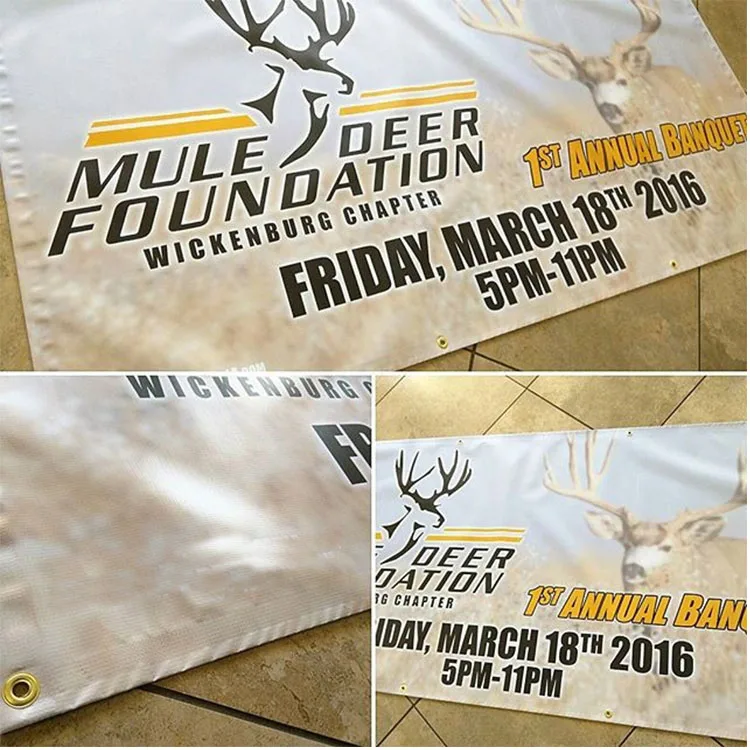 China Manufacturer Custom Plastic Banner Vertical With Stand Vinyl