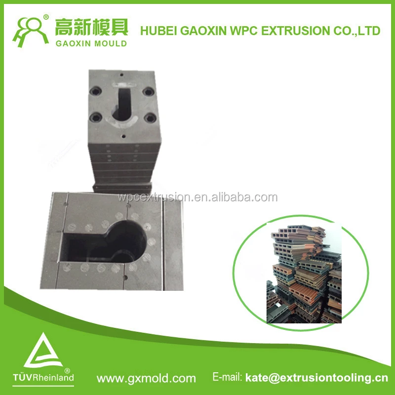 extrusion die for composite plastic post   / composite decking extrusion die /wood plastic cladding production machine