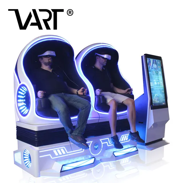 Vart Interactive 360 Degree Virtual Reality 9D VR Egg Chair Capsule Simulator Cinema 2 Seat 9D VR
