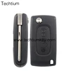 Top Sale Car Accessories Factory 2 Button Flip Smart Remote Key with 407 Blade 433Mhz 7941 and ID46 Chip for Peugeot
